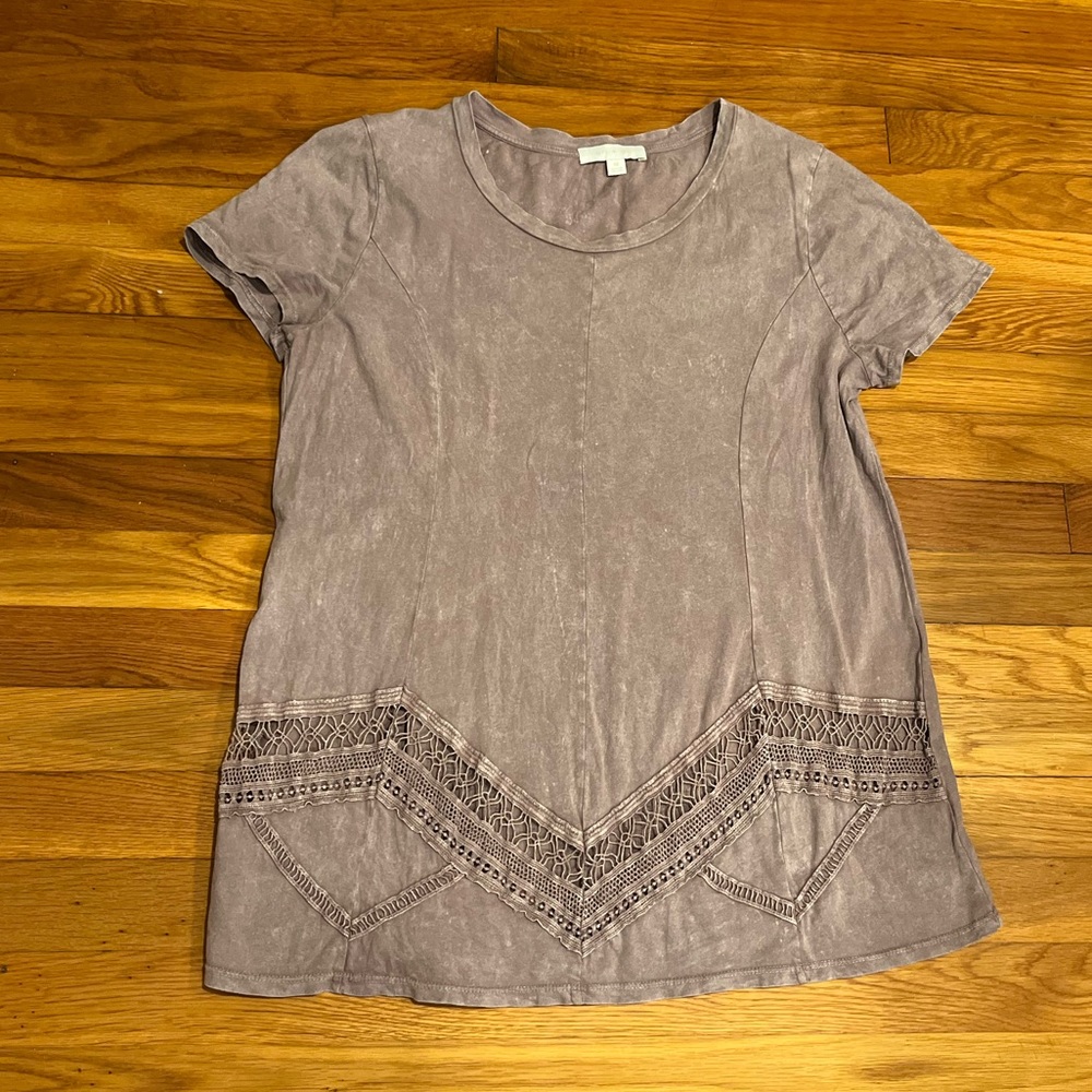 Anthropologie Cut Out Tee Medium